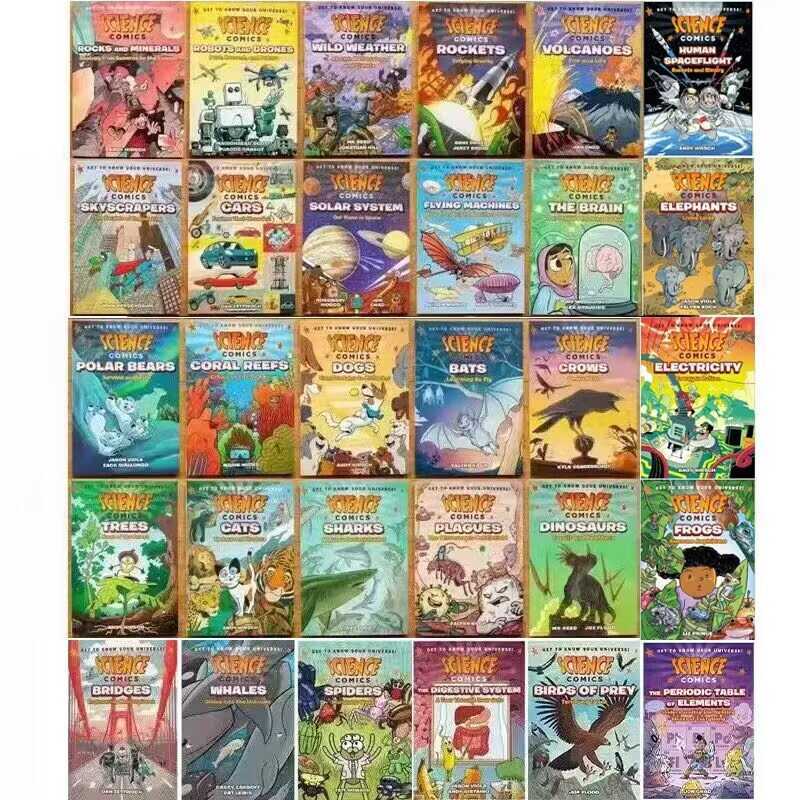Science Comics Science Comics Natural Popular Science 30 เล่ม เด็กสํารวจความรู้ความเข้าใจ STEM Engli