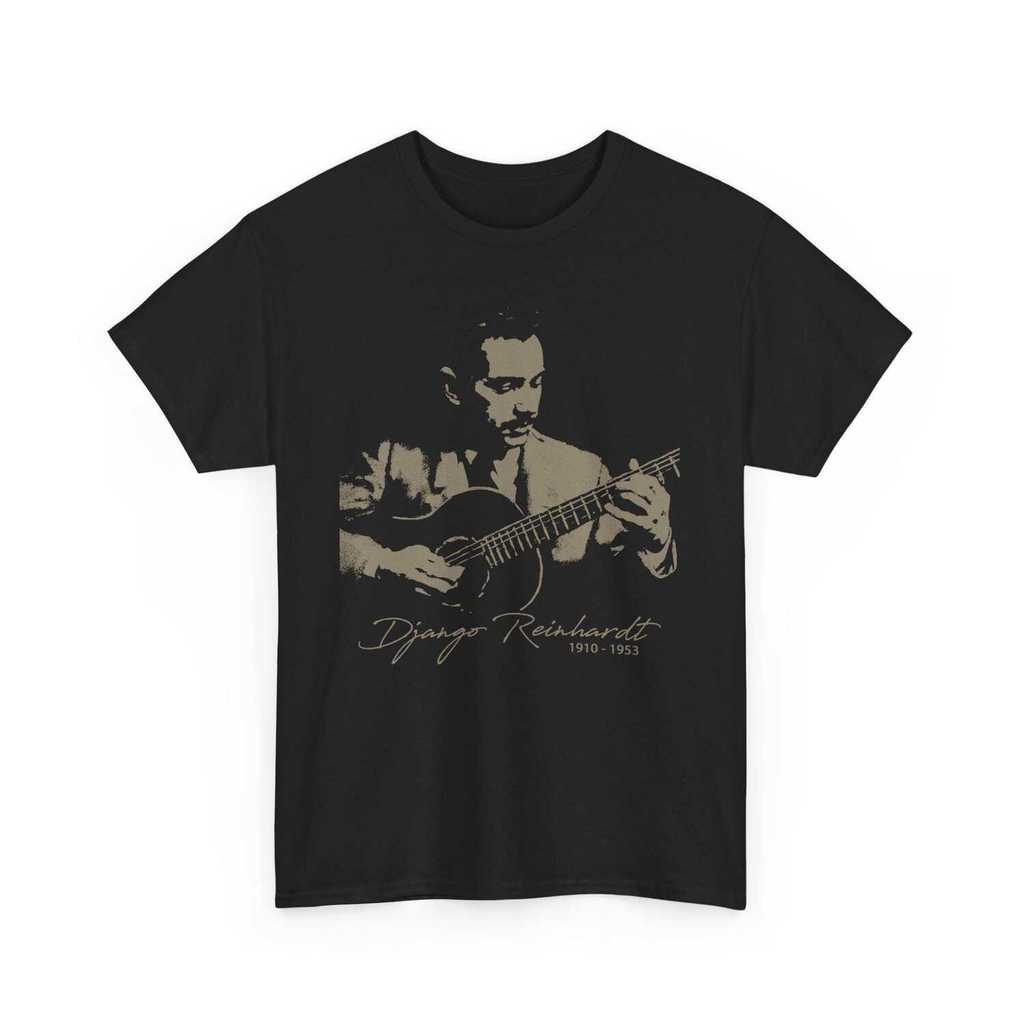 เสื้อยืดผ้าฝ้ายหนัก Unisex ถวายความเคารพแด่ Django Reinhardt