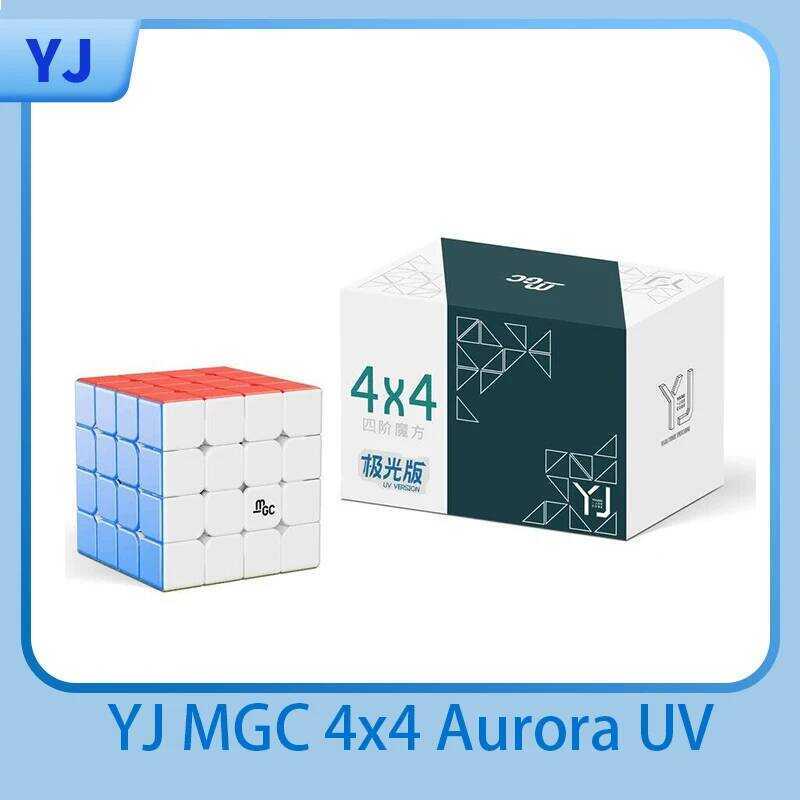 ▥ [Judycube] YJ 4X4 Magnetic Magic ปริศนาความเร็ว Cube MGC 4M Elite Cubo Magico สําหรับเด็กของข