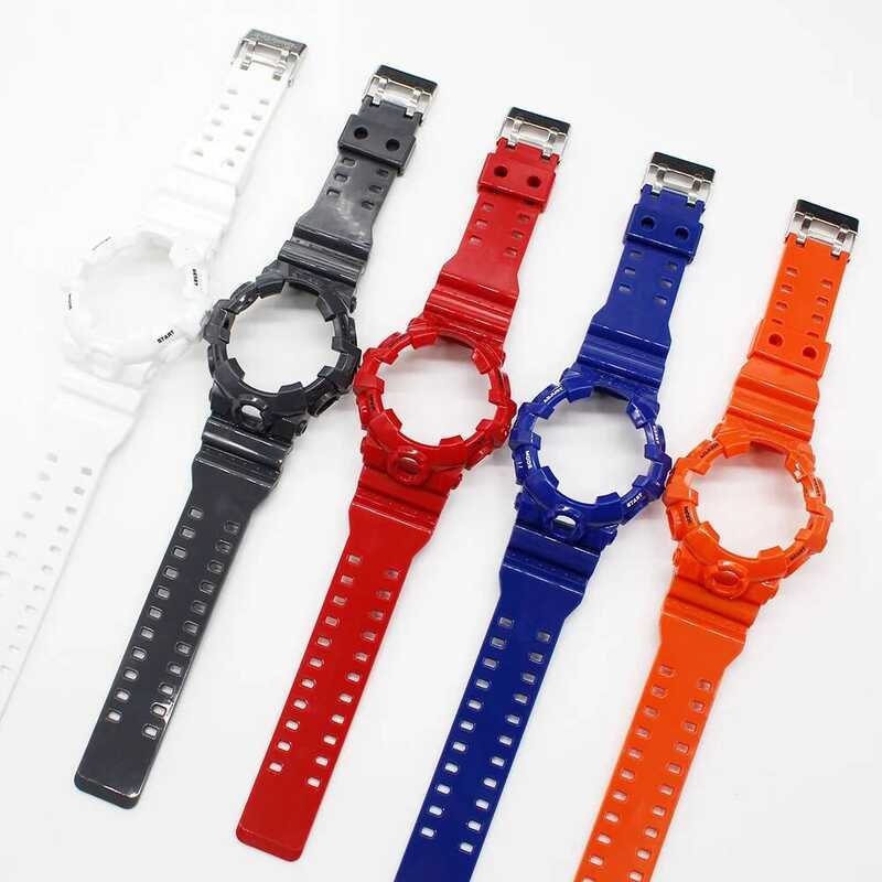 C Glossy Strap Watchband For Ga700 / 710 / 735 Waterproof Watch Band Straps And Cases