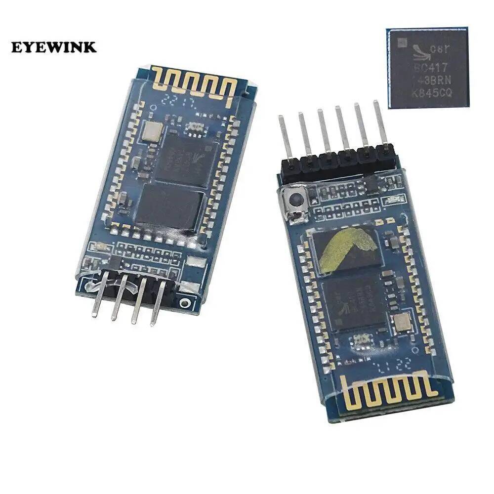 1 ชิ้น HC05 HC-05/HC-06 JY-MCU ป้องกันย้อนกลับ, โมดูลผ่าน Bluetooth serial แบบบูรณาการ, HC-05 HC-06 