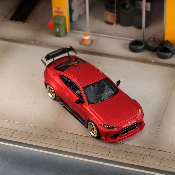 Out of Print Car Model SW Alloy 164 Red Sports Car Model BMW M4 2nd Generation G82 ABKit Wide Body M
