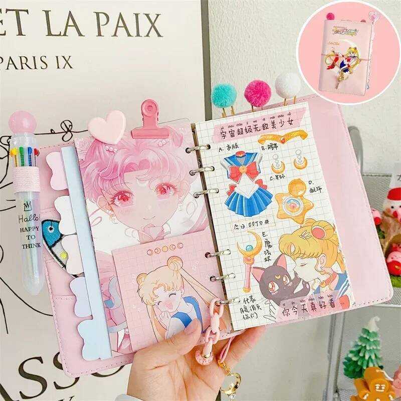 C Anime Sailor Moon A6 Agenda Planner Notebook Suit Diary Weekly Planner Goal Schedules Organizer N