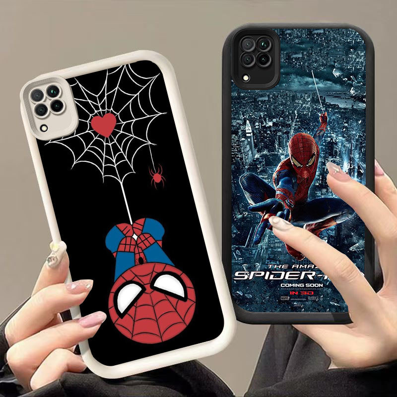HK-46 SpiderMan เคสกันกระแทกสําหรับซิลิโคนสีดําและสีขาว Samsung A12 A22 5G