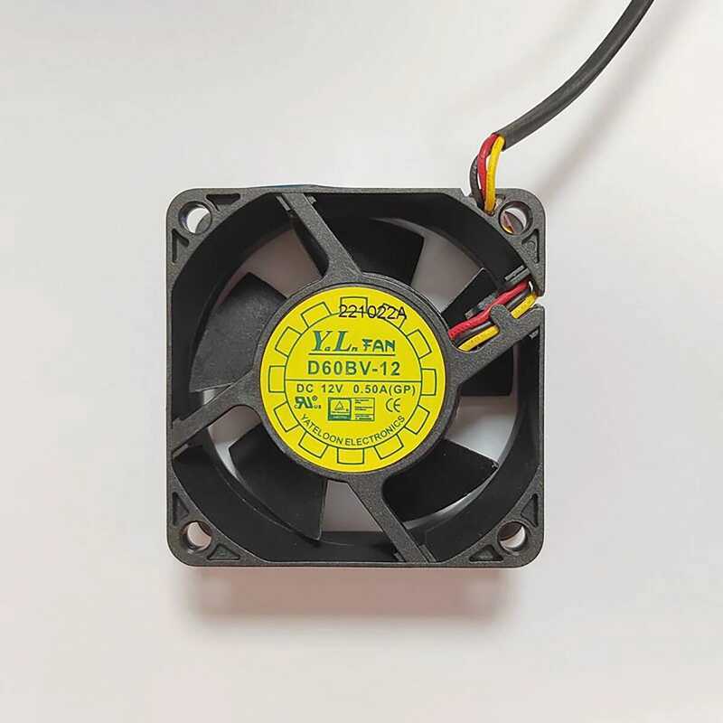 YaLn แฟน D60BV-12 12V 0.5A 6025 ตัวควบคุมแชสซี แหล่งจ่ายไฟ พัดลมระบายความร้อน