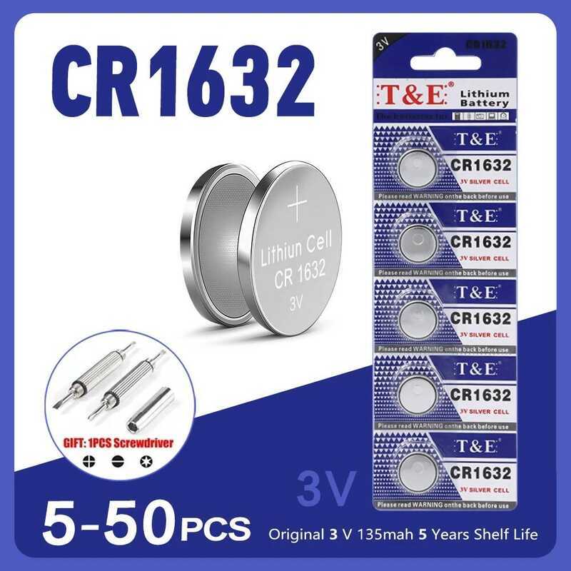 Eunicell แบตเตอรี่เซลล์เหรียญ 3V 125mAh CR1632 CR 1632 DL1632 BR1632 LM1632 ECR1632 แบตเตอรี่ลิเธียม