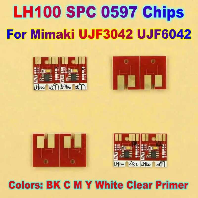 LH-100 ชิปตลับหมึก SPC-0597 LH 100 0597 ขนาด 600 มล. สำหรับเครื่องพิมพ์ Mimaki UJF3042 UJF6042 LH100