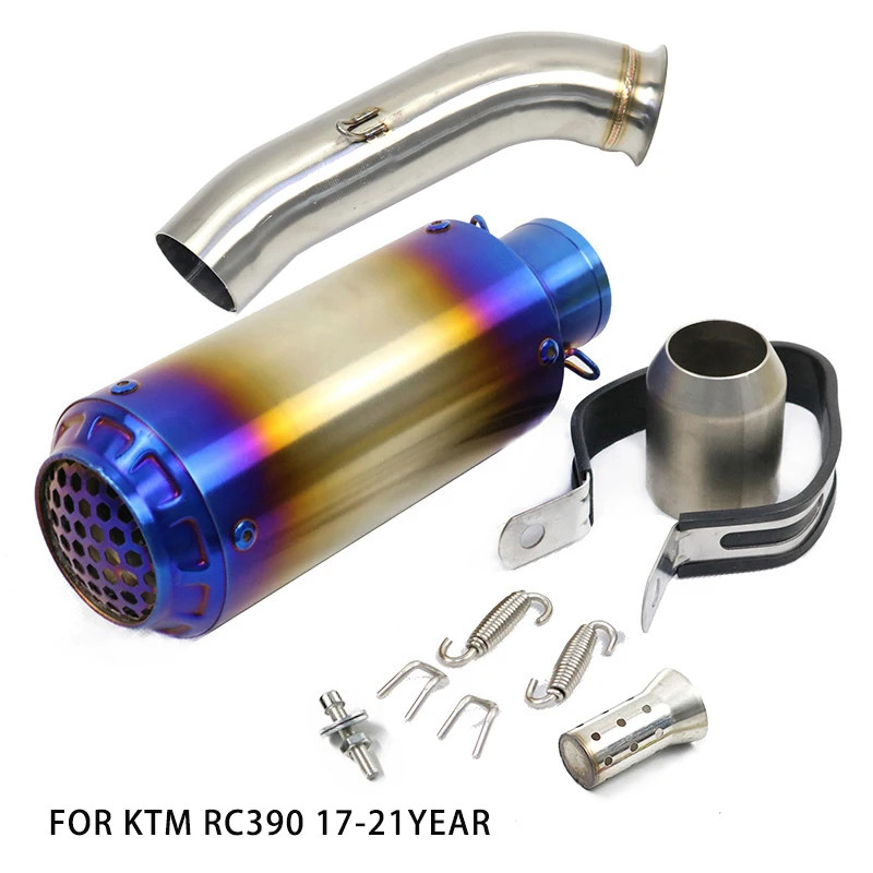 For KTMC390 17-21Year 390adv 20-21Year Carbon Fiber Motorcycle Exhaust Escape Modify With Mid Link