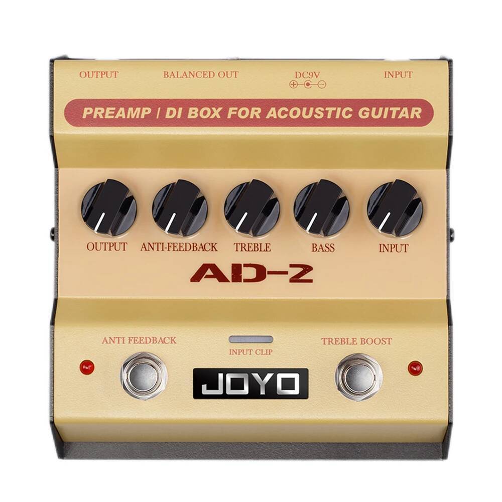 JOYO AD-2 Acoustic Guitar Effect Pedal ในตัว Dual Band EQ ความไวสูง DI Box Effect กีตาร์อะคูสติกเหยี