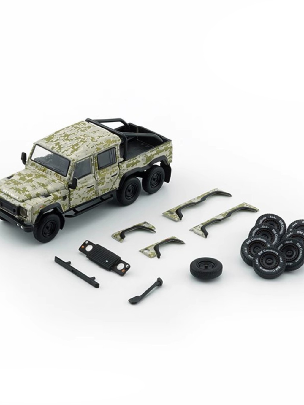 BMC 1 64 Land Rover Defender Defender 110 รถกระบะลายพรางรถออฟโรดรุ่น Out of Print Model