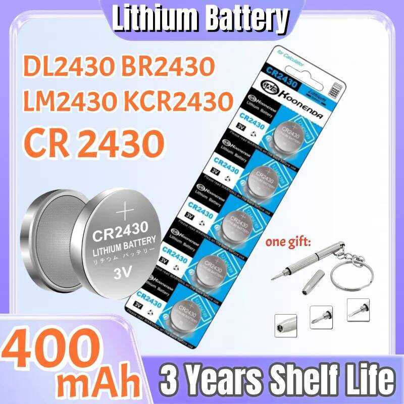 ชิ้น 2-60 แบตเตอรี่ลิเธียม CR2430 3V CR 2430 DL2430 BR2430 แบตเตอรี่แบบปุ่มสำหรับกุญแจรีโมท นาฬิกาปล