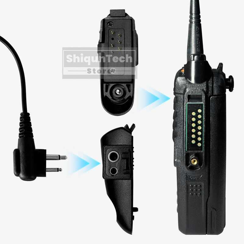 ▥  Uv-9R Walkie Talkie อะแดปเตอร์เสียงสําหรับ Uv-S22 Uv-98 Uv-68 Bf-A58 R760 Plus วิทยุส