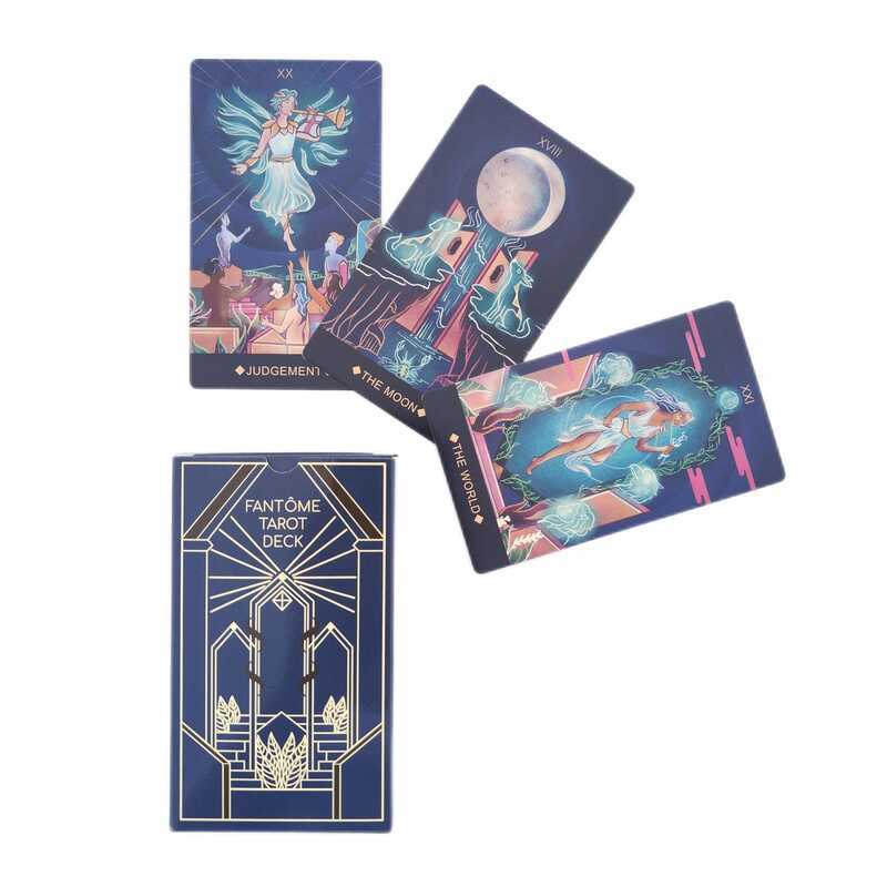 12x7 ซม. Fantome Tarot Fantome Tarot ภาษาอังกฤษ Tarot เกมกระดานลําลอง