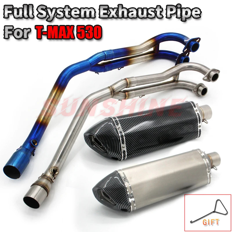 For YZF TMAX530 TMAX 500 TMAX500 TMAX 530 Exhaust Motorcycle Full Systems Modified Motorcross Escap