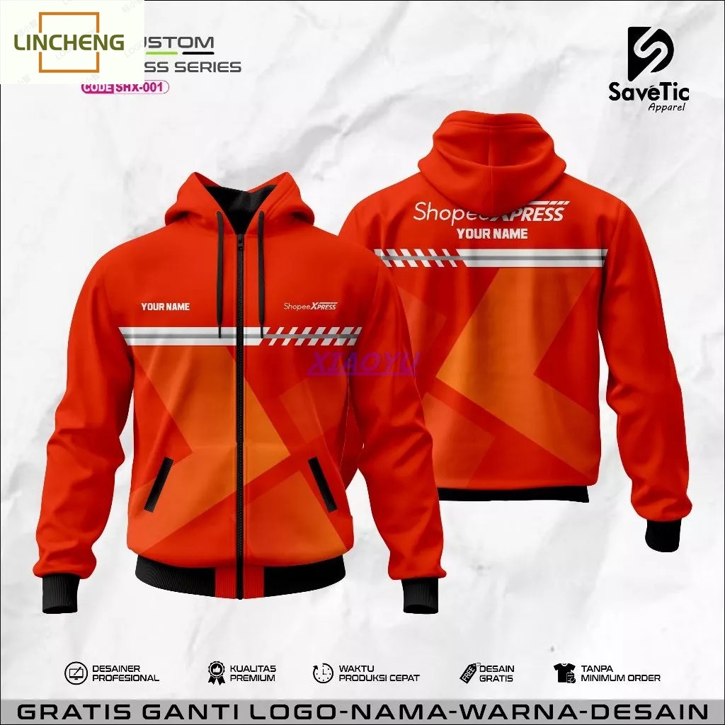 พารามา || กันน้ํา BOMBER JACKET PREMIUM FULL PRINTING DRIVER COURIER PACKAGE SHOPEE SPX EXPRESS