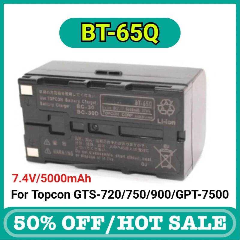 5000mAh แบตเตอรี่สำรอง BT-65Q สำหรับ Topcon GTS-720 GTS-750 GTS-900 GPT-7500 Total Station แบตเตอรี่