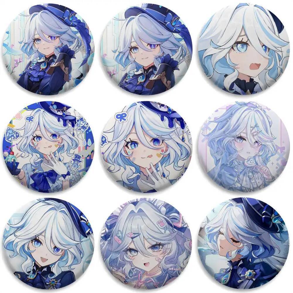 เข็มกลัด Furina Genshin Impact ออกแบบสร้างสรรค์ สำหรับตกแต่งเสื้อผ้า หมวก และกระเป๋าเป้