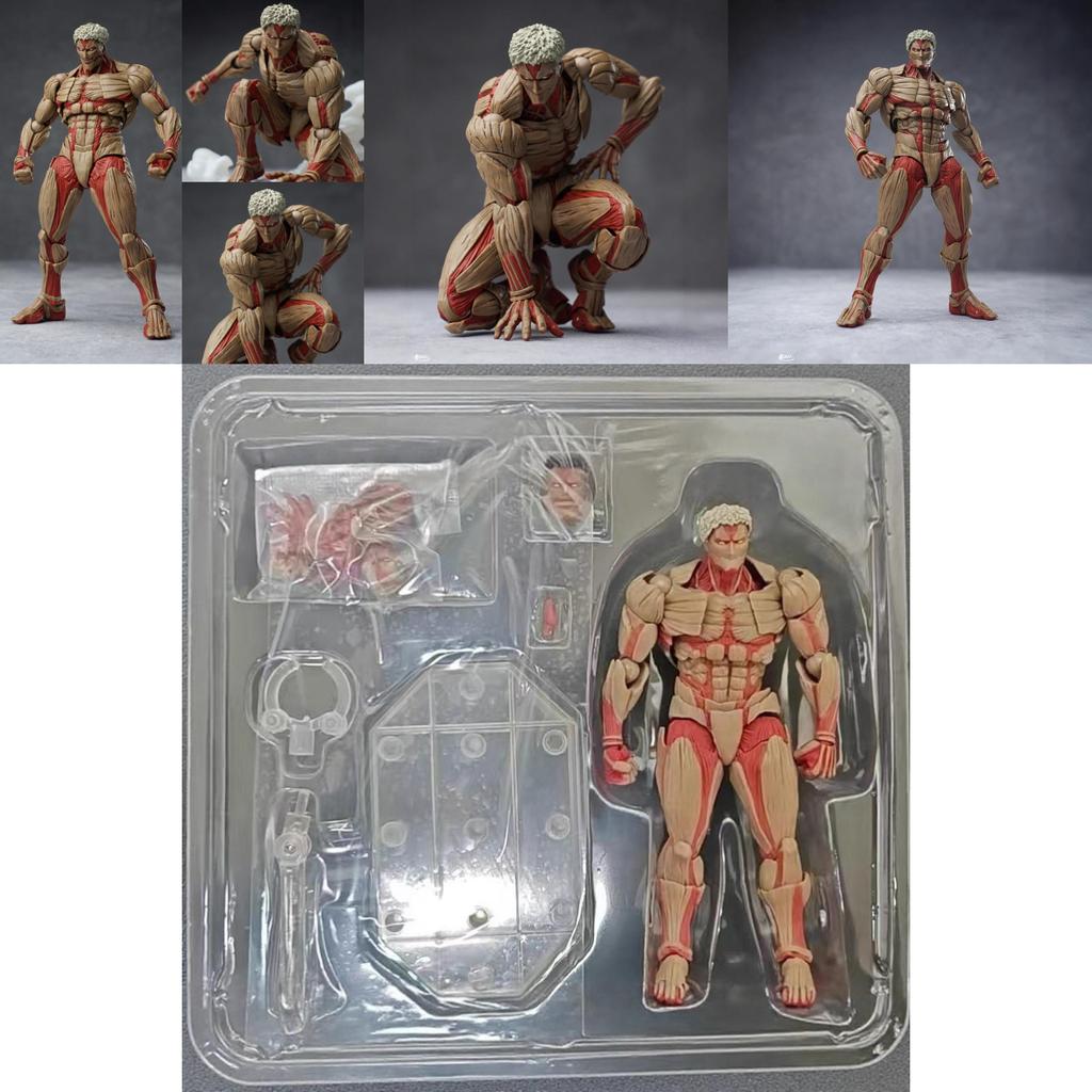 On Titan Attack The Armored Titan Pvc Model Ornament With Swappable Limbs สําหรับแฟนและนักสะสม