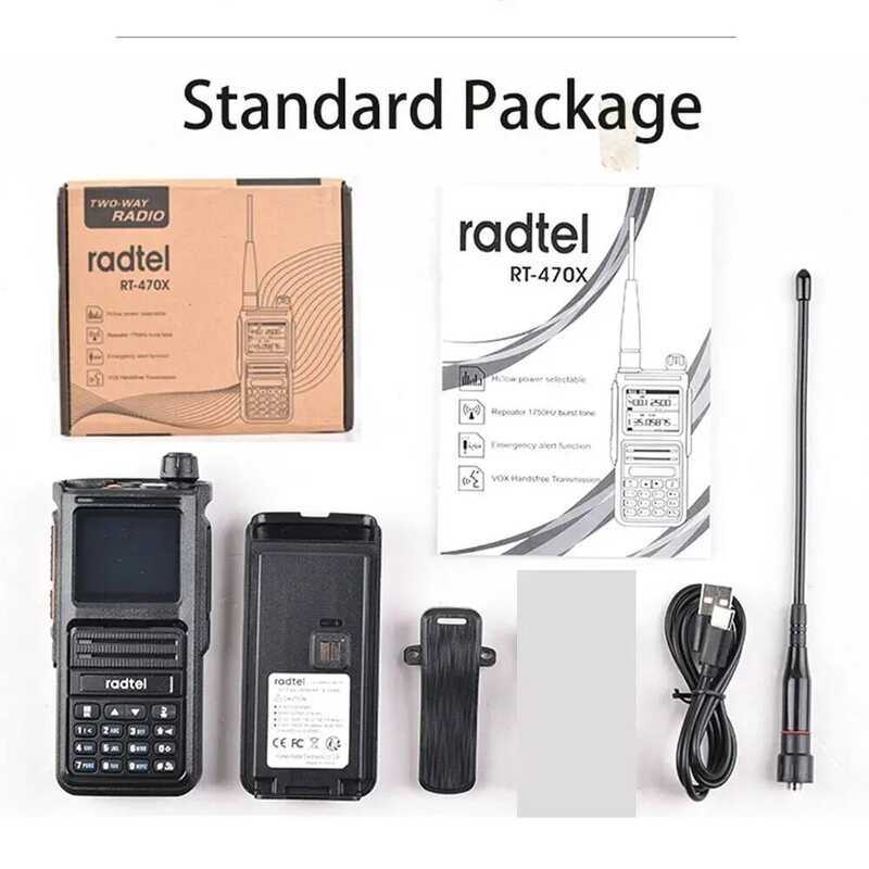 ◮ Radtel Rt-470X เต็มช่อง 256 อากาศวง USB-C การบิน NOAA