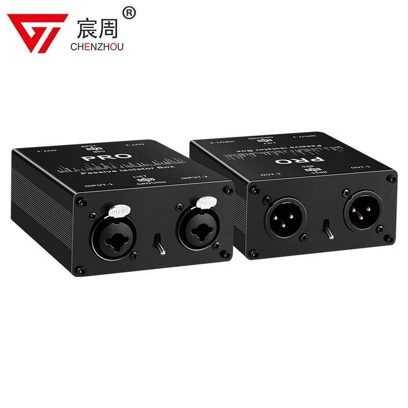2-Channel XLR Audio Isolator ตัวกรองลดเสียงรบกวนกําจัดเสียงรบกวนปัจจุบัน 6.5 XLR Mixer Audio Isolators Dual-Channel 6.5 XLR