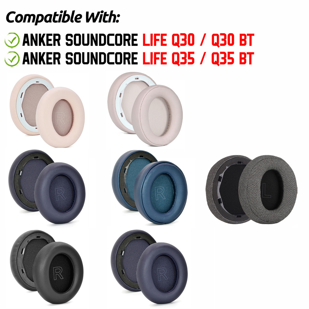 สําหรับ Anker Soundcore Life Q30 Q35 BT หูฟังแผ่นรองหูฟังเบาะฟองน้ําชุดหูฟัง Earmuffs เปลี่ยนฝาครอบ