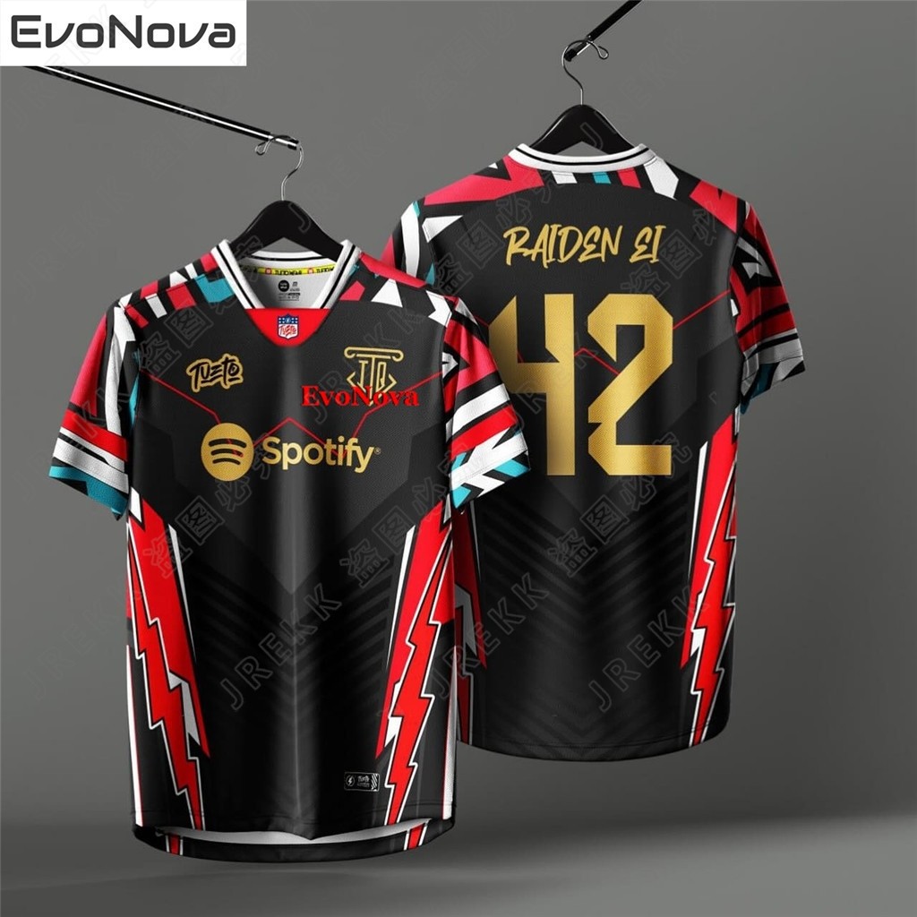 เสื้อยืดทีมฟุตซอล NFL Edition สำหรับทุกเพศ แบบคอสั้นแขนสั้น