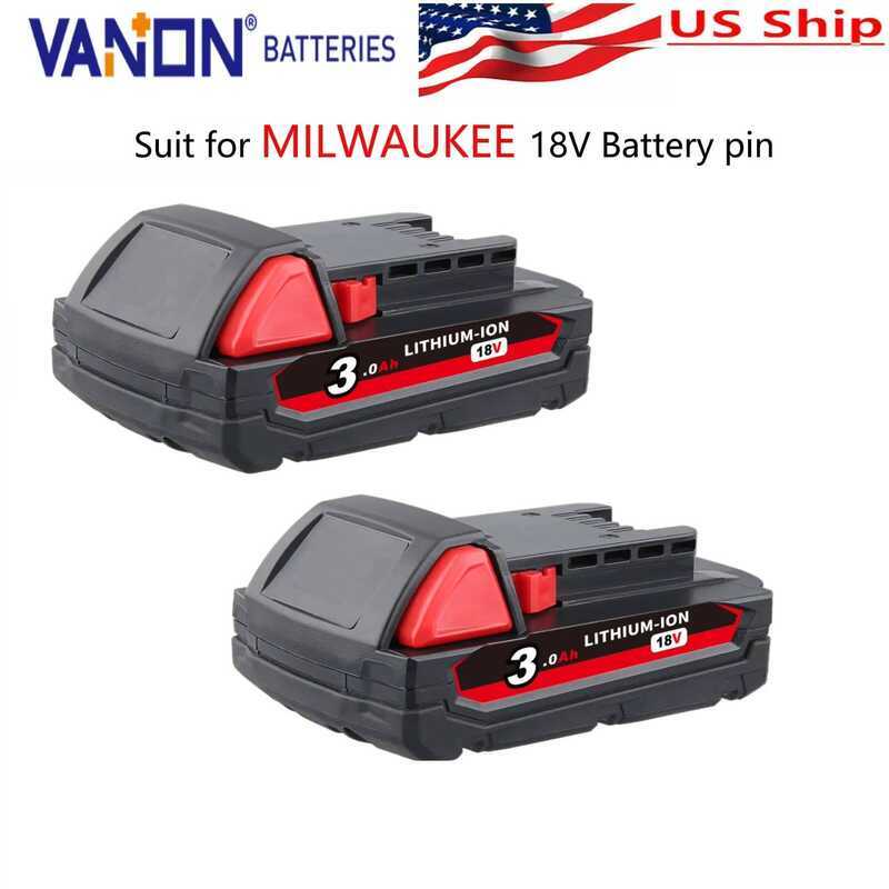 3.0Ah แบตเตอรี่ลิเธียม แทนที่ M18 18V 48-11-1815 ที่ใช้ร่วมกันได้กับเครื่องมือไฟฟ้าไร้สาย Mil-waukee