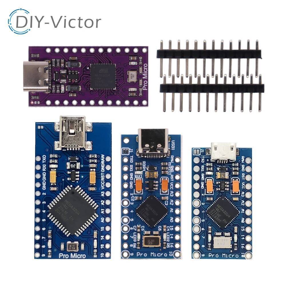 ใหม่ Pro Micro 3.3V 8Mhz สําหรับ Arduino ATmega32U4 5V/16MHz โมดูล 2 แถว Pin Header สําหรับ Leonardo