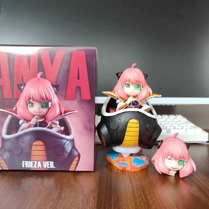 C In Stock 15Cm Spy×Family Anya Cos Frieza Gk Model Statue Kawaii Desop Decoration Boys' Figures To