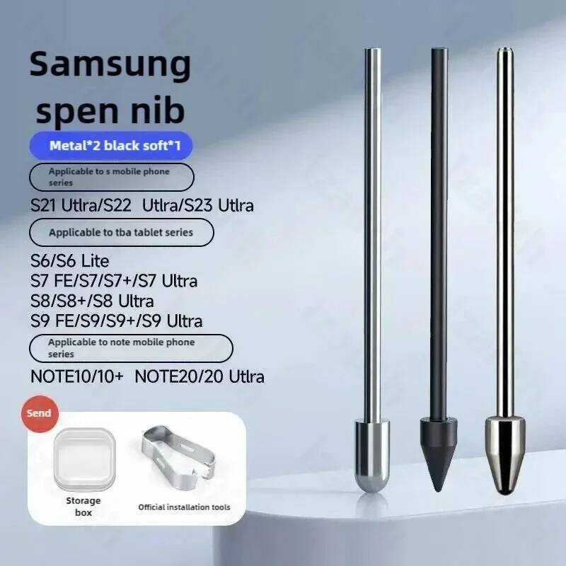 หัวเปลี่ยนพร้อมคลิปสำหรับ หัวปากกาสไตลัสแบบสัมผัส Samsung Galaxy S24 S24Ultra Tab S9 S9U S9FE S Penc
