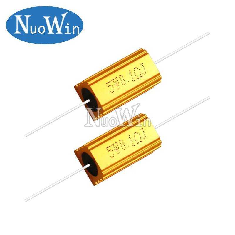 5W 2PCS RX24 ตัวต้านทานแบบพันลวด 5W RX24 อลูมิเนียม ขนาด 0.1 ~ 15K 0.5 1 2 5 6 8 10 20 50 100 120 20