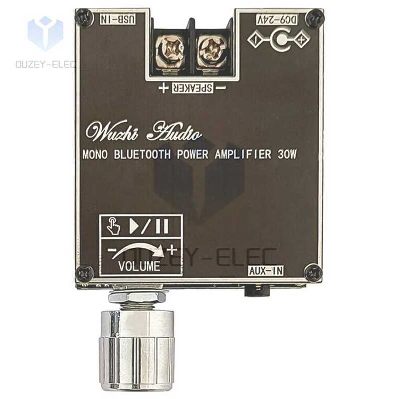 ZK-301B แอมพลิฟายเออร์ 30W DC9-24V บลูทูธ 5.3 ช่องสัญญาณโมโน พร้อมกล่องจับคู่ TWS ไร้สายจริง