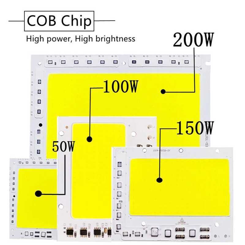 100W 200W 150W 220V ชิป COB 200-240V ไอซีอัจฉริยะ ไม่ต้องใช้ไดรเวอร์ หลอดไฟ LED สำหรับไฟสปอตไลท์ DIY