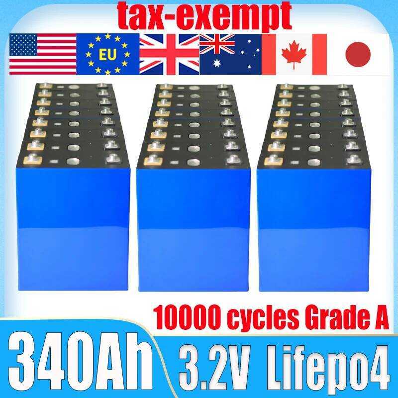 รอบ 10000 ใหม่ 3.2V 340ah 320ah Lifepo4 DIY 12V 24V 48V RV 3C เกรด A แบตเตอรี่พลังงานแสงอาทิตย์สำหรั
