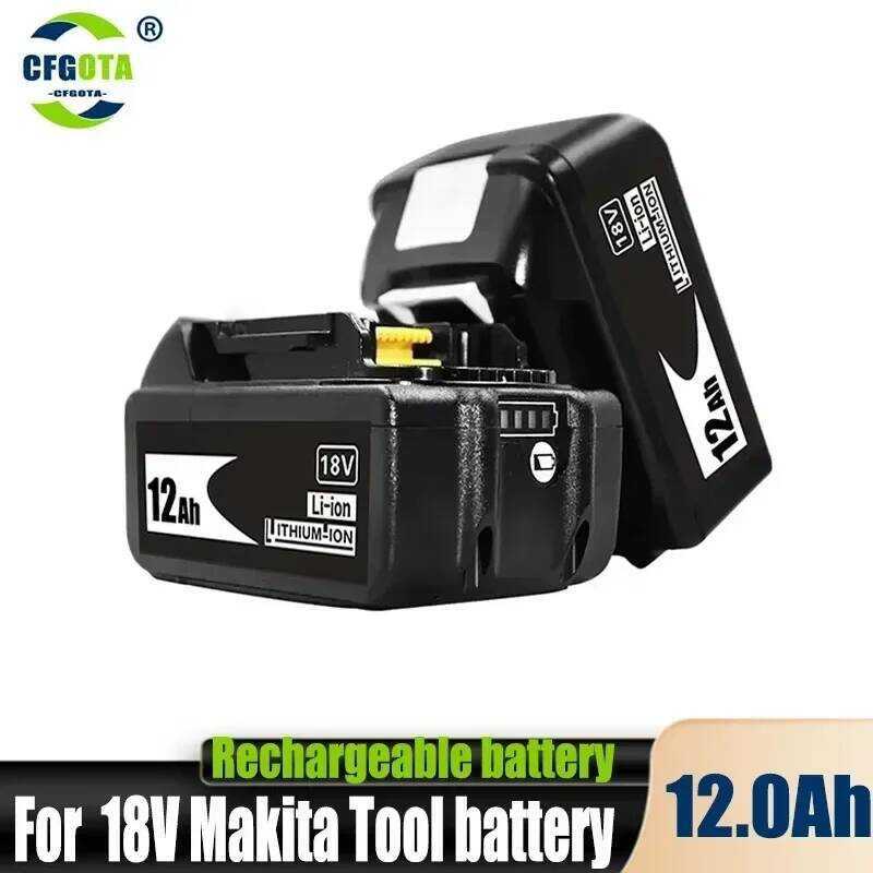 18V12.0Ah แบตเตอรี่ลิเธียมไอออน เหมาะสำหรับ Makita DDF487 DTW700 DGA404 DTD173 DHP487 แบตเตอรี่เครื่