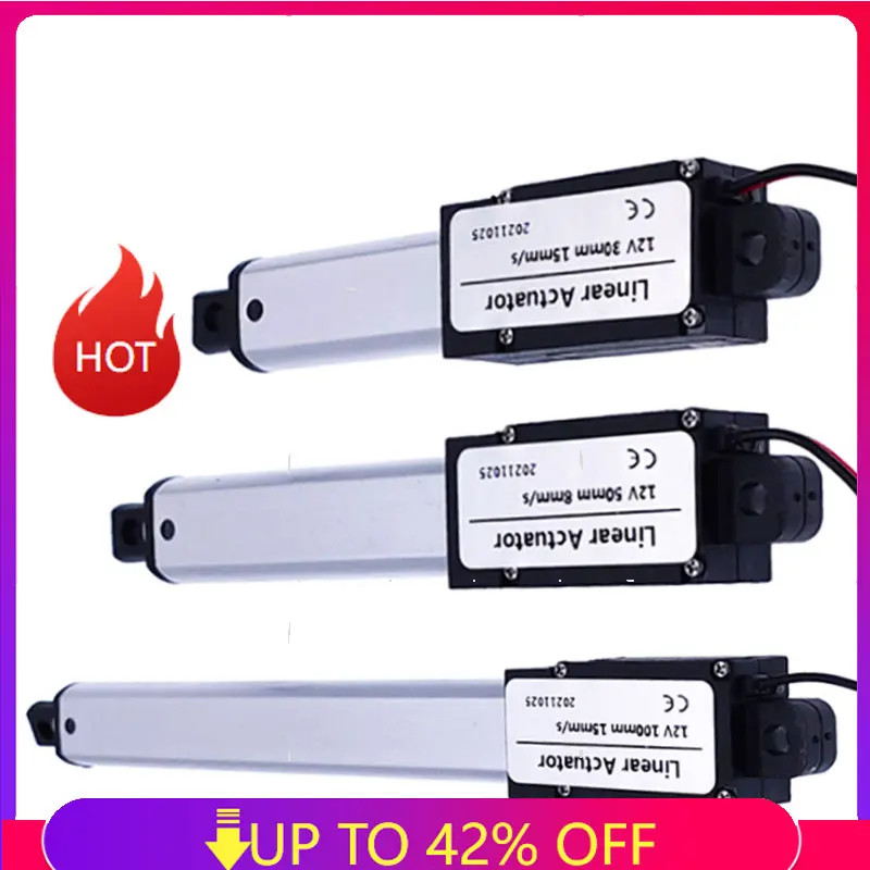 30mm/50mm/100mm DC 12V Mirco Electric Linear Actuator 30N/60N/90N/150N Motor Controller Mini Eectri