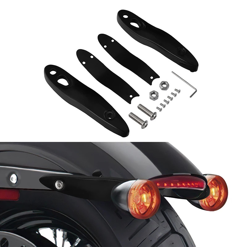 Turn Signal Extension Bracket License Plate Kit For Harley Softail 2000-2023 Street Bob Fat Boy FLF