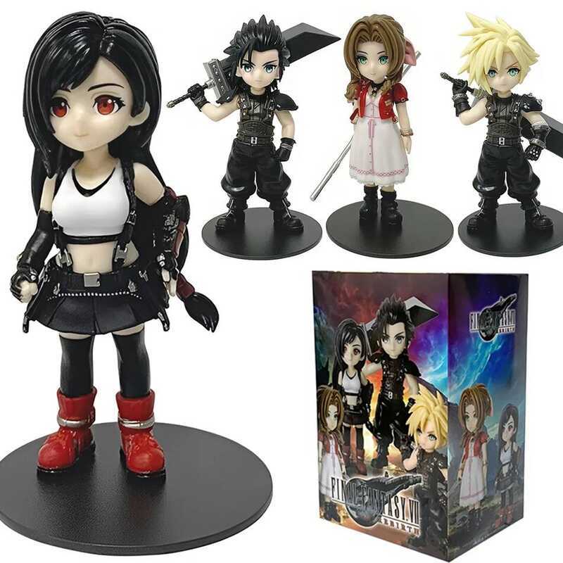 C Fantasy 7 Anime Q-Version Character Tifazak Scroud Alice Handmade PVC Model Anime Peripheral Cart