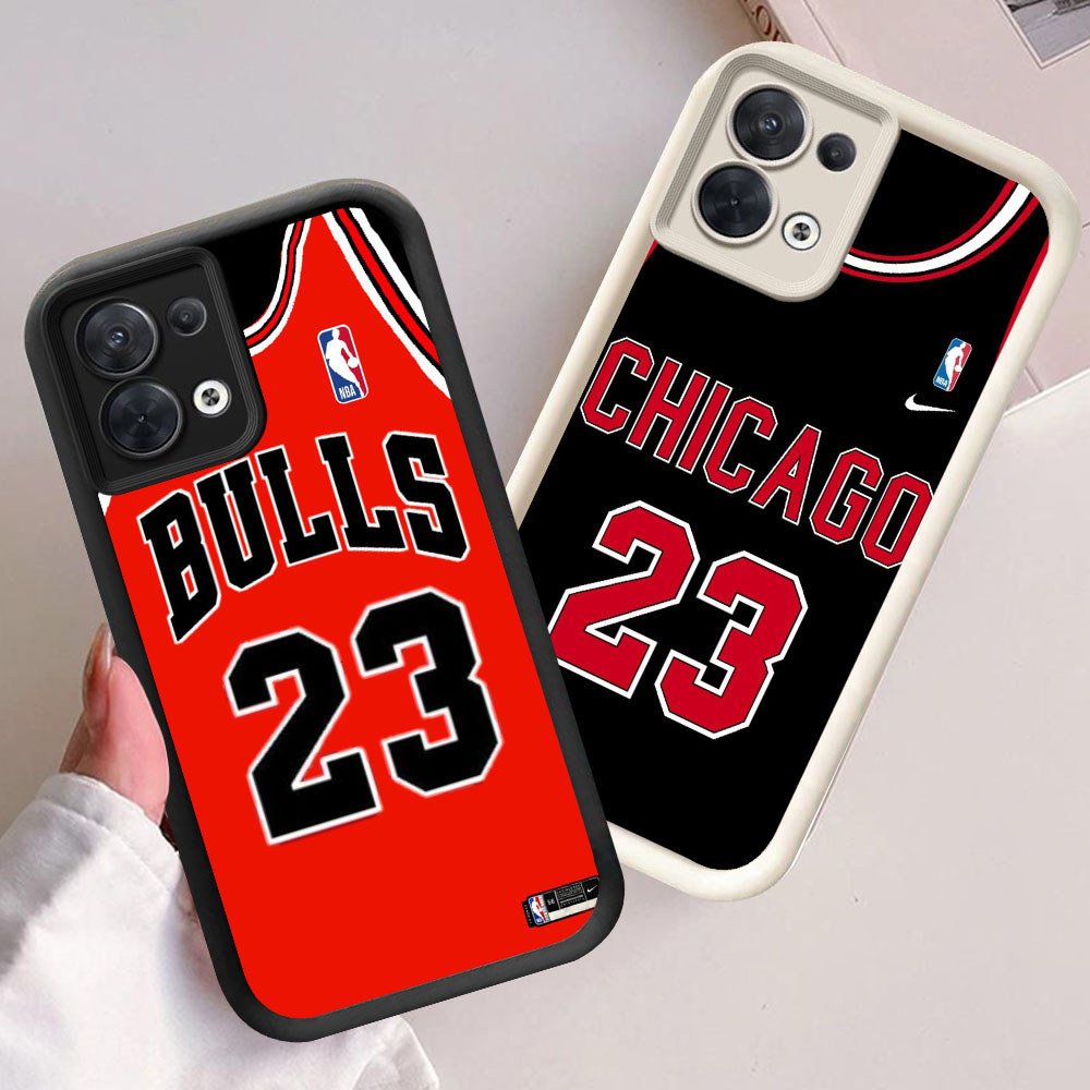 YS-43 Chicago Bulls NBA ปลอกกันกระแทกสําหรับOPPO F21 F21S Reno 7 7Z 8 8Z Realme C71 C73 14X Lite Pro