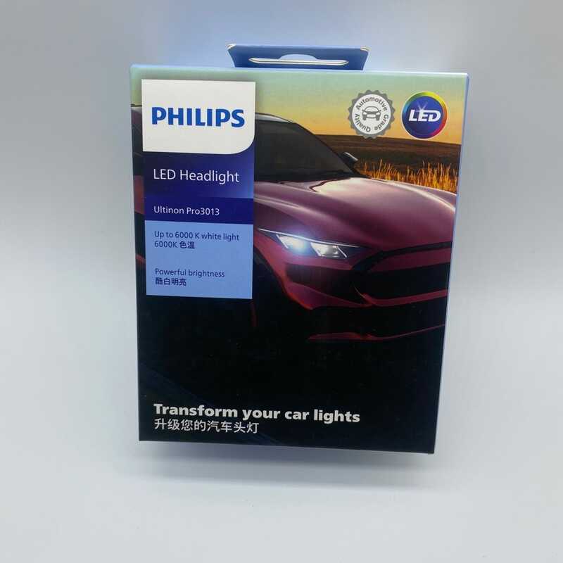Philips 12V H1 H4 H7 H11 HB3 H3 HIR2 6000K LED24V ไฟหน้าแบบบูรณาการ U3013