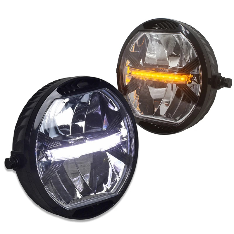 Universal Motorcycle Modern Retro Style Modification LED Headlight Driving Light 36W CE Certificate