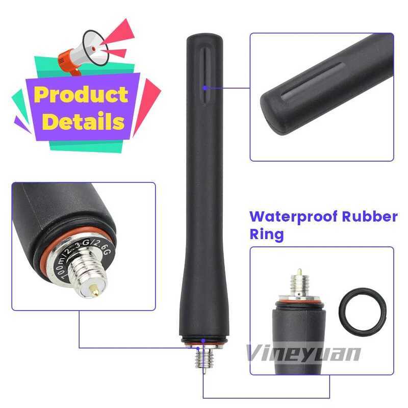 ▥ 10Cm/3.9Inch 700Mhz/2.3G/2.6G เสาอากาศวิทยุสำหรับ Hua-Wei TD TECH Ep681 Ep820 Walkie Talkies