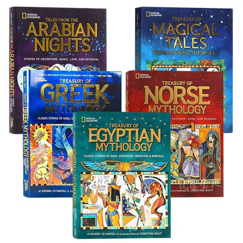 American National Geographic Egyptian Mythology หนังสือต้นฉบับภาษาอังกฤษ Treasury of Egyptian Mytho