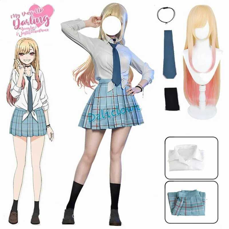 C Marin Kitagawa Cosplay My Dress Up Darg JK School Uniform Dress Girls Maid Outfit Anime Cosplay H