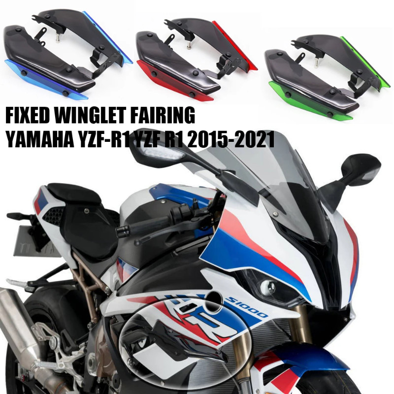 Motorcycle Fairing Parts Aerodynamic Wing Kit Fixed Winglet Fairing Wing For YAMAHA YZF-R1 YZF R1 2