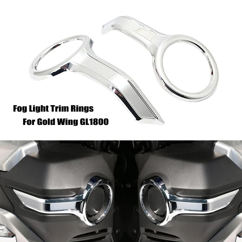 GL1800 Chrome Fog Light Trim Rings Fit For Honda Gold Wing 1800 Goldwing GL 1800 Tour 2018 2019 202
