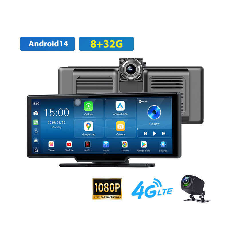 Carpy/AUTO สมาร์ทหน้าจอ 8G+32G Android เครื่องบันทึกการขับขี่การควบคุมด้วยเสียงคอนโซลกลางรถนําทาง