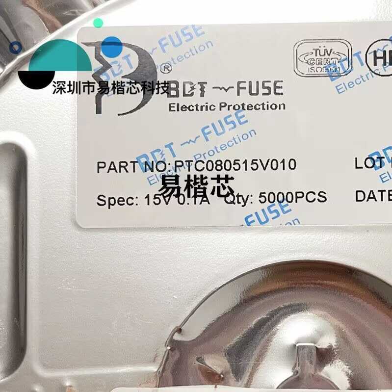 BDT PTC080515V010 0805 0.1 A 15V Patch PPTC ฟิวส์ 08805 100ma 15v