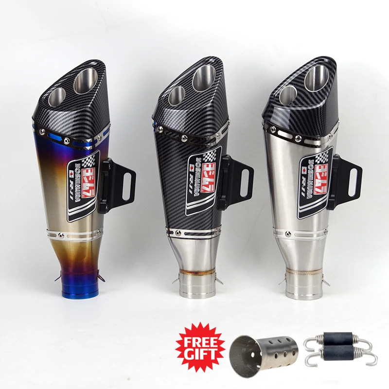 51mm Inlet Universal Motorcycle for Yoshimura R11 Exhaust Muffler DB Killer MT07 R3 Z900 CBR500R GS