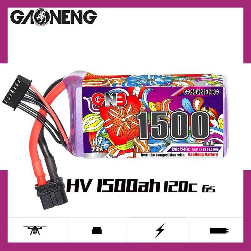 GNB แบตเตอรี่ลิโพ 6S 1500mAh 120C/240C XT60 22.8V สำหรับเฮลิคอปเตอร์ RC ควอดคอปเตอร์ โดรนแข่ง FPV